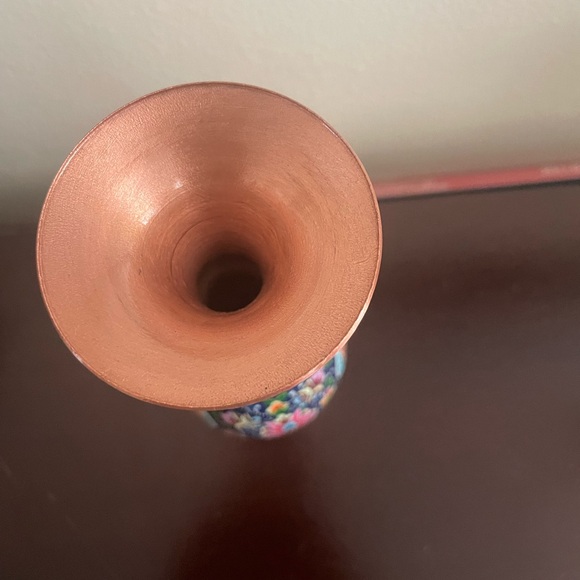 Persian Hand painted Copper Vase - Picture 6 of 8